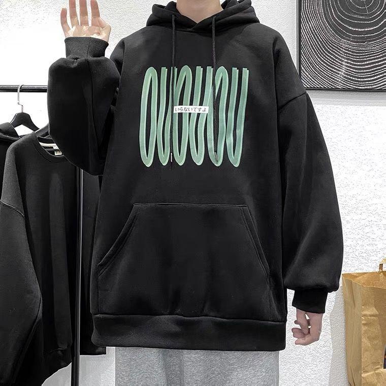 Jacket Hoodie Zippered Hoodie Thickened Plush Men's Hoodie Closure Long Sleeve Cardigan with For Loose