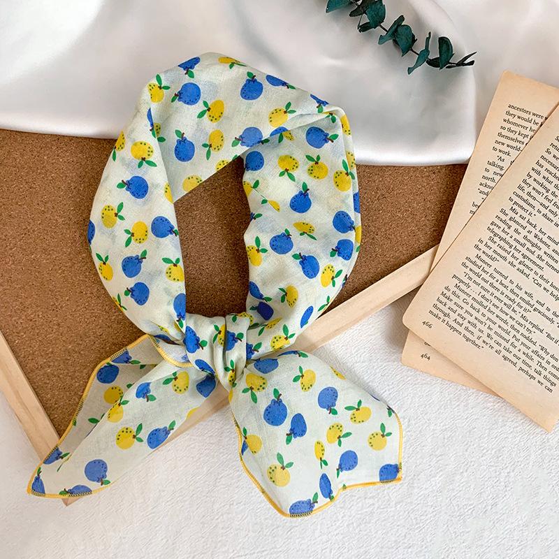 

Хлопковый квадратный платок, шелковый платок, новая маленькая шаль высокого класса, защита шеи, маленький платок, многоцелевой цветочный платок, повязка на голову, резинка для волос