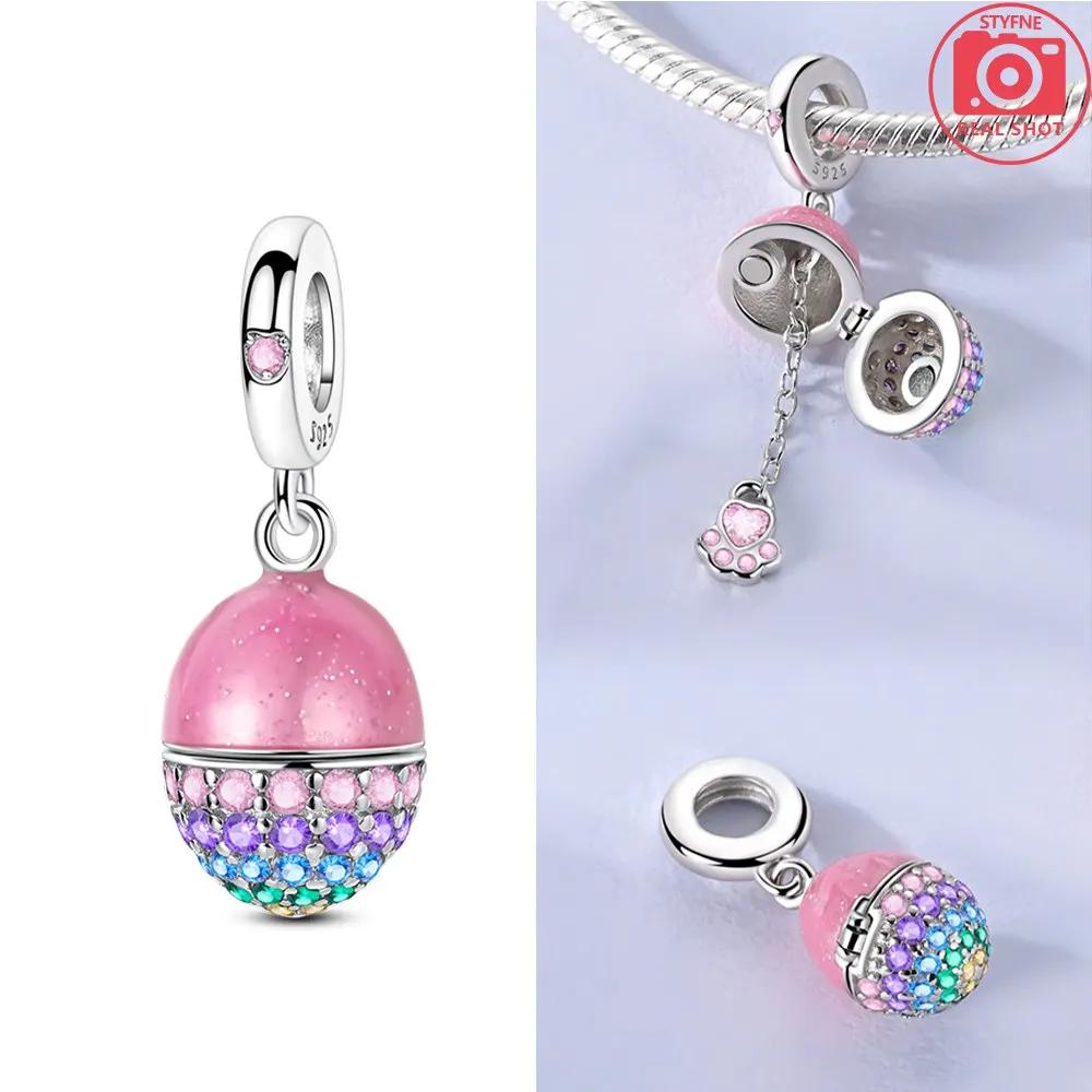 Copper Colors Fun Claw Print Egg Pendant Fit Original Bracelet Diy Fine Jewelry Gift For Women