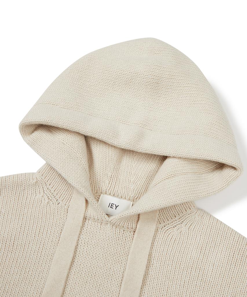 IEY Butterfly Lambswool Hoodie Knit Ivory