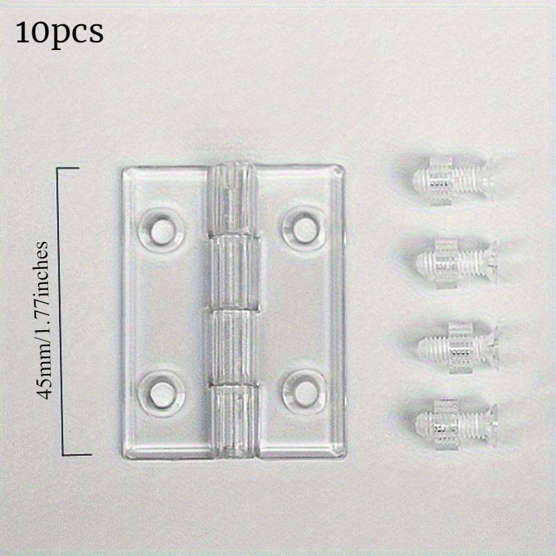 

10 шт. 45*35 мм С плоскими гайками 4*12 С отверстиями Акриловые петли Прозрачные пластиковые петли Непрерывная рояльная петля для шкафа Петля для ящика