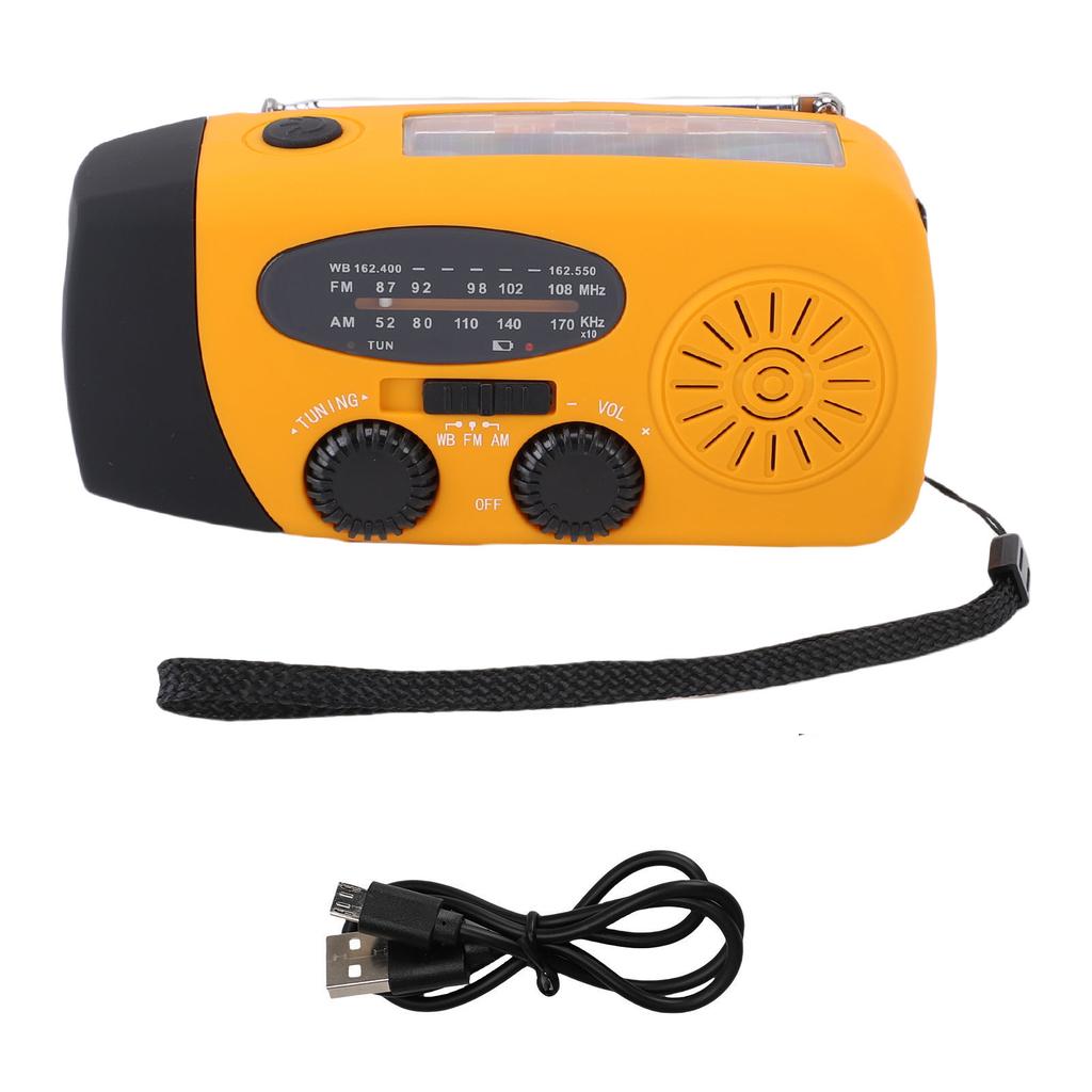 Solar Emergency Radio Hand Crank Portable NOAA Weather Radio with AM FM LED Lights SOS Alarm Cell Ph