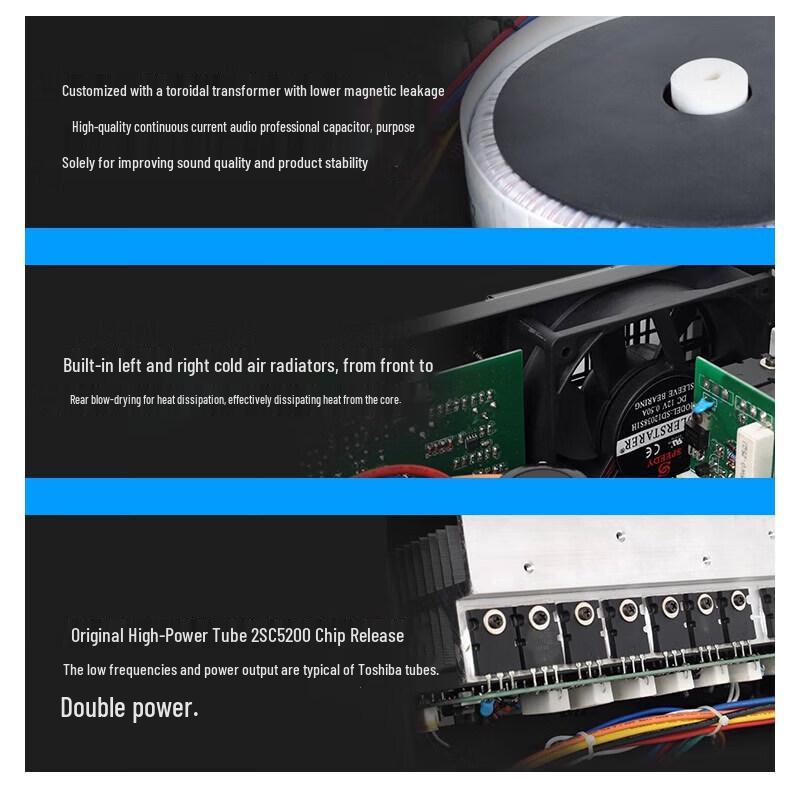 HuiDu BD-408 4-Channel Professional Power Amplifier (CN Version)