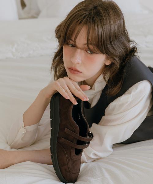 [Elizabeth Stuart] Two-Strap Mary Jane Flat Sneakers [EBAL157511]