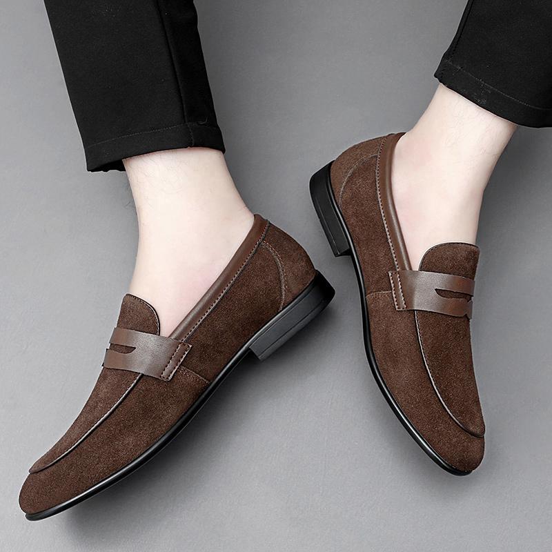 Tendencia Primavera Zapatos Casuales de Ante para Hombre Zapatos Planos Cómodos Slip-on Zapatos de Hombre Moda Nuevo Ligeros Hombre Perezoso Marca de Lujo Mocasines Zapatos
