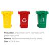 3Pcs Trash Can Toy Bright-colored Portable ABS Kids Garbage Truck's Trash Cans Toy Shooting Props