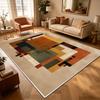Nordic Retro Warm Colored Living Room Carpet Machine Washable Non-slip Decoration Bedroom Rug Short Velvet Study Geometric Mat