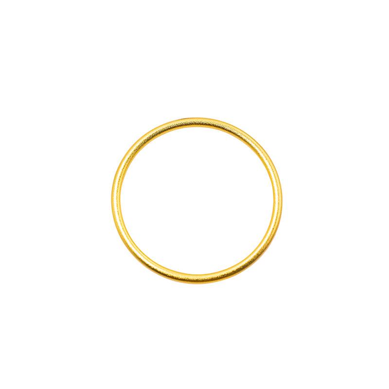 Chinese Style Retro Gold Minimalist Ring Bracelet, National Style Temperament Sansheng Sanshi Fu Character Open Bracelet Women