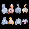 DIYBravo Silicone Set of Butt Epoxy UV DIY Cutting Mold Molds, Quicksand, 8, Shaker, Shape, Animal, Cat, Dog, Panda, Squirrel, Bear, Rabbit, Duck,