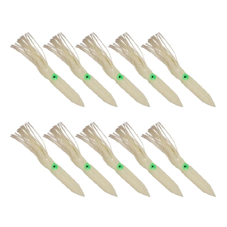10Pcs Soft Lure Squid Skirts 8cm Artificial Baits Lures Saltwater Trolling Lure Artificial Baits Fishing Accessories