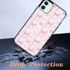 Aesthetic Pink Ribbons Bow Tie Pattern Case Compatible with iPhone 11,Pink Bows Phone Case,Custom Bow Protective Cases with Soft TPU Material for