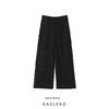 Kaslead New Women Clothes Western Style Fashion Simple and Versatile Straight Lace Trousers
