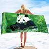 Cute Panda Beach Towels Quick Dry Microfiber Soft and Absorbent Bath Towel Outdoor Travel Oversized Beach Towel for Adults Kids