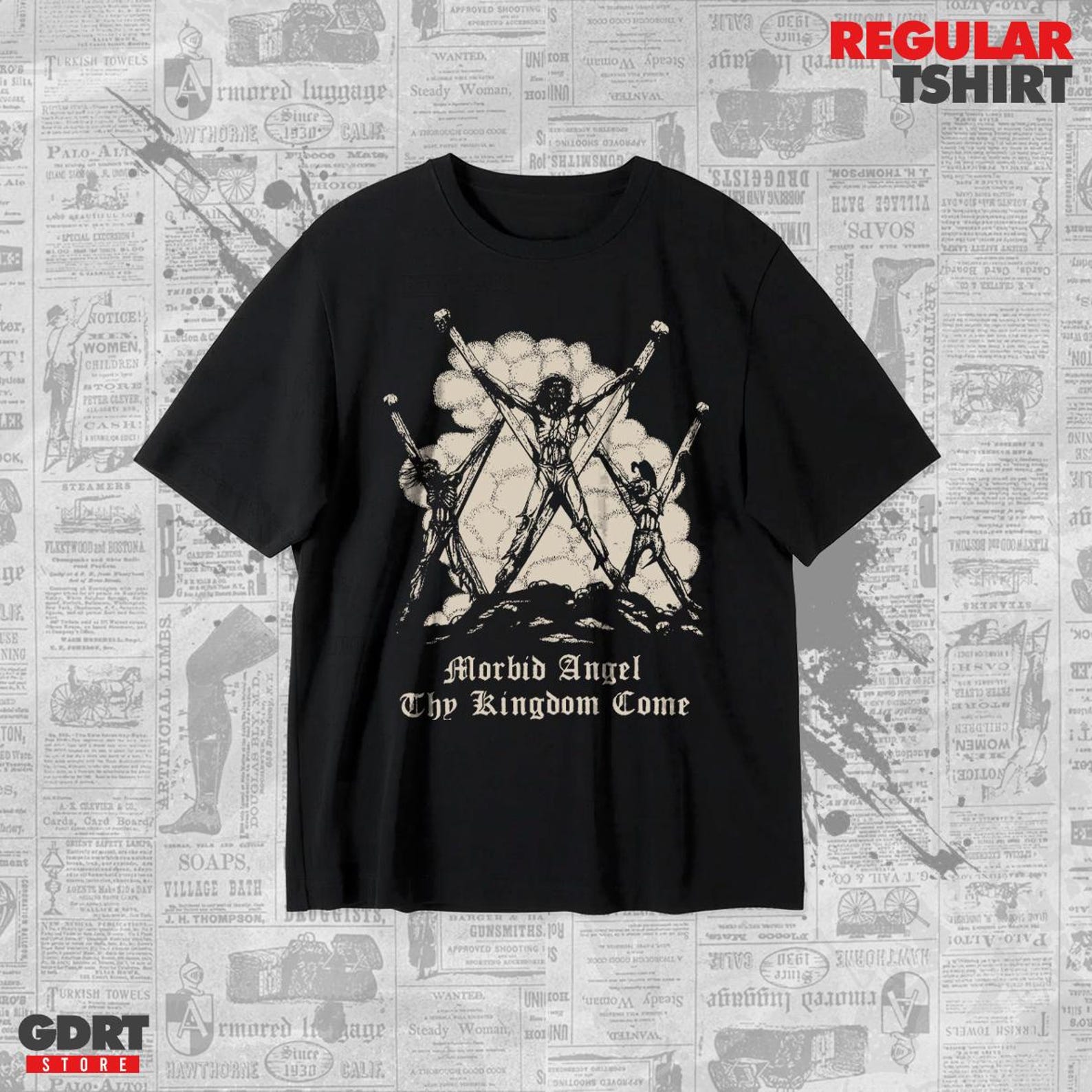 Morbid Angel T shirt - Thy Kingdom Come Unisex Heavy Shirt S