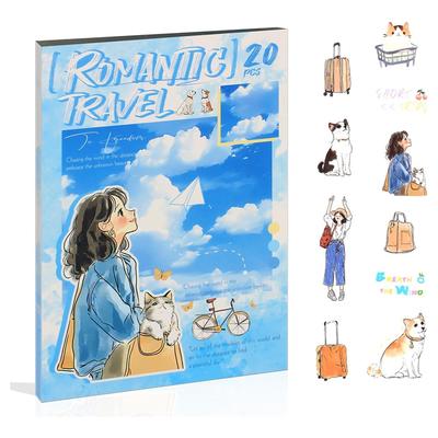 M-Modern-Women Journal Sticker Book PET People Stickers For Journaling Scrapbooking Junk Journal Supplies Romantic Travel