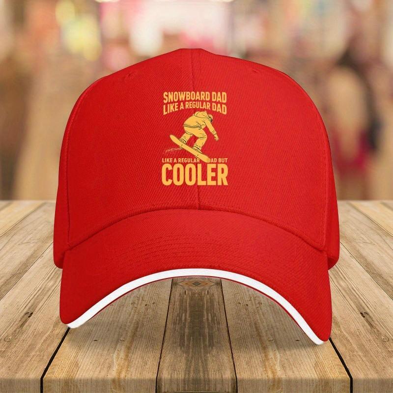 pc Snowboard Dad Graphic Cap Hat  Adjustable Lightweight Outdoor Cap with Like a Regular Dad But Cooler Print One Size