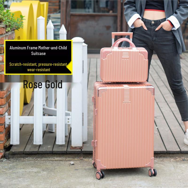 Xinyuesheng 20-inch Vintage Aluminum Frame Travel Luggage