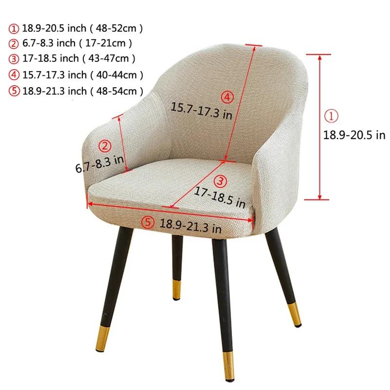 Leaves Jacquard Office High Armchair Cover Elastic Curved Chair Covers Anti-slip Dining Chairs Slipcover for Living Room Kitchen