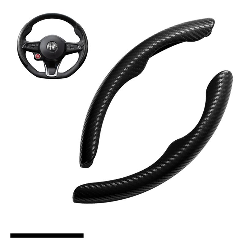 YAQG2 Car Steering Wheel Cover Segment Steering Wheel Protection Cover For Alfa Romeo Giulia Stelvio Interior Styling Car Accessories