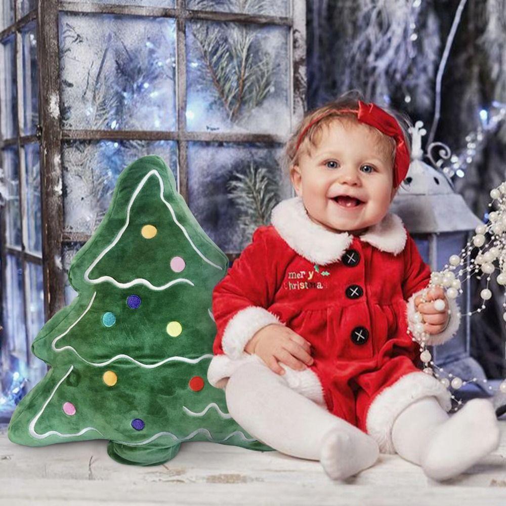 Skin-friendly Christmas Day Decorative Pillow Soft Christmas Tree Plush Toy  Birthday