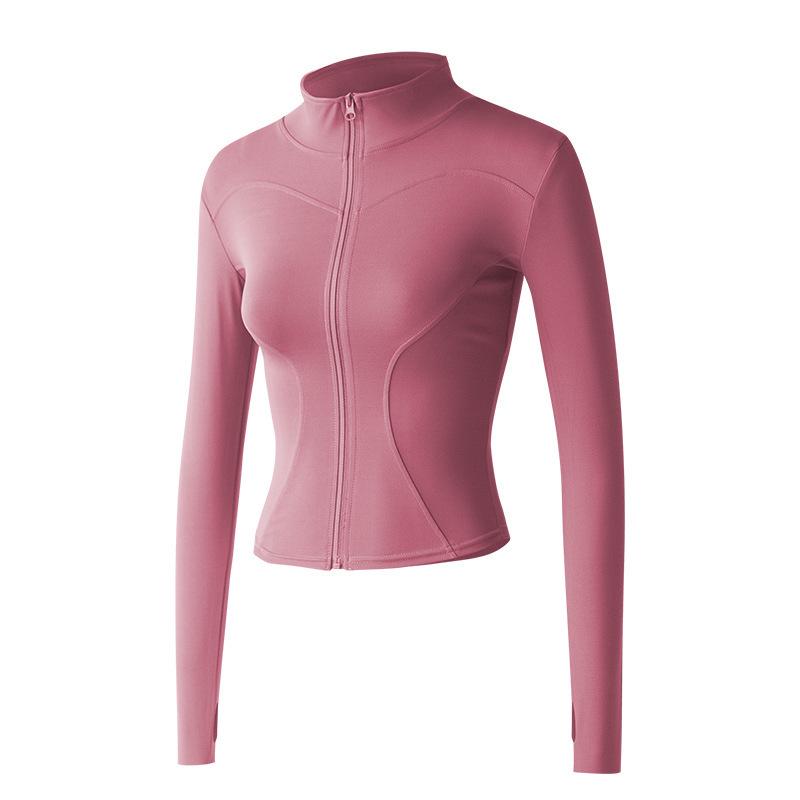 Damen Sportjacke mit schnell trocknendem Stoff, schmal geschnitten und mit Fleece gefüttert, für Fitness & Yoga