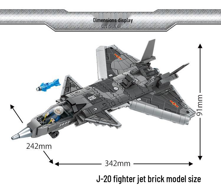 Le Yi J-20 Stealth Fighter Building Blocks Toy Set