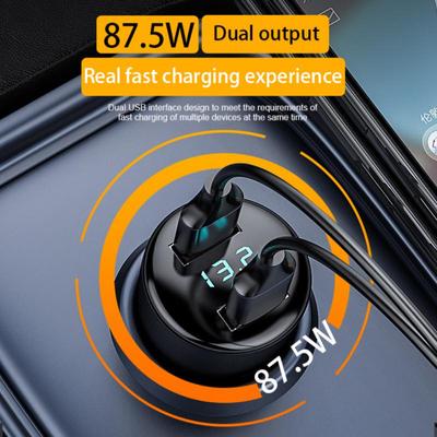 65 W Blitzladung Qc3.0 Schnellladung 40 W Tragbares Multifunktions-Universal-Langlebiges Autozubehör Autoladegerät Metallschnallendesign