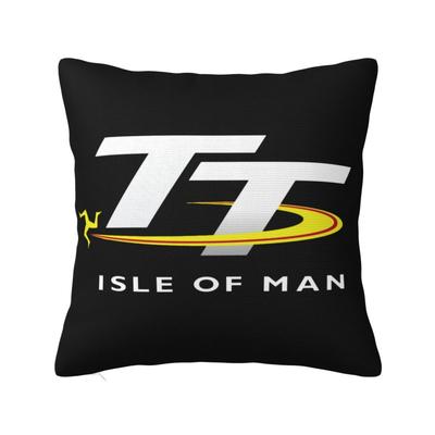 Motorcycle Sport Isle Of Man TT Races Cushion Cover Xcm Velvet Modern Pillow Cases for Sofa