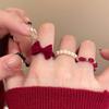 Velvet Pearl Ring - Elegant and Sweet Women's Finger Ring with A Small and Exclusive High-end Feel.