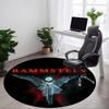 1 Stück Rammstein Teppich, Runder Rutschfester Langlebiger Großer Büroteppich, Geeignet für Büro, Schöne Dekoration