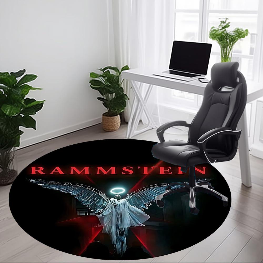 1pc Rammstein Carpet, Round Non-Slip Durable Large Size Office Carpet, Suitable for Office yy250908058