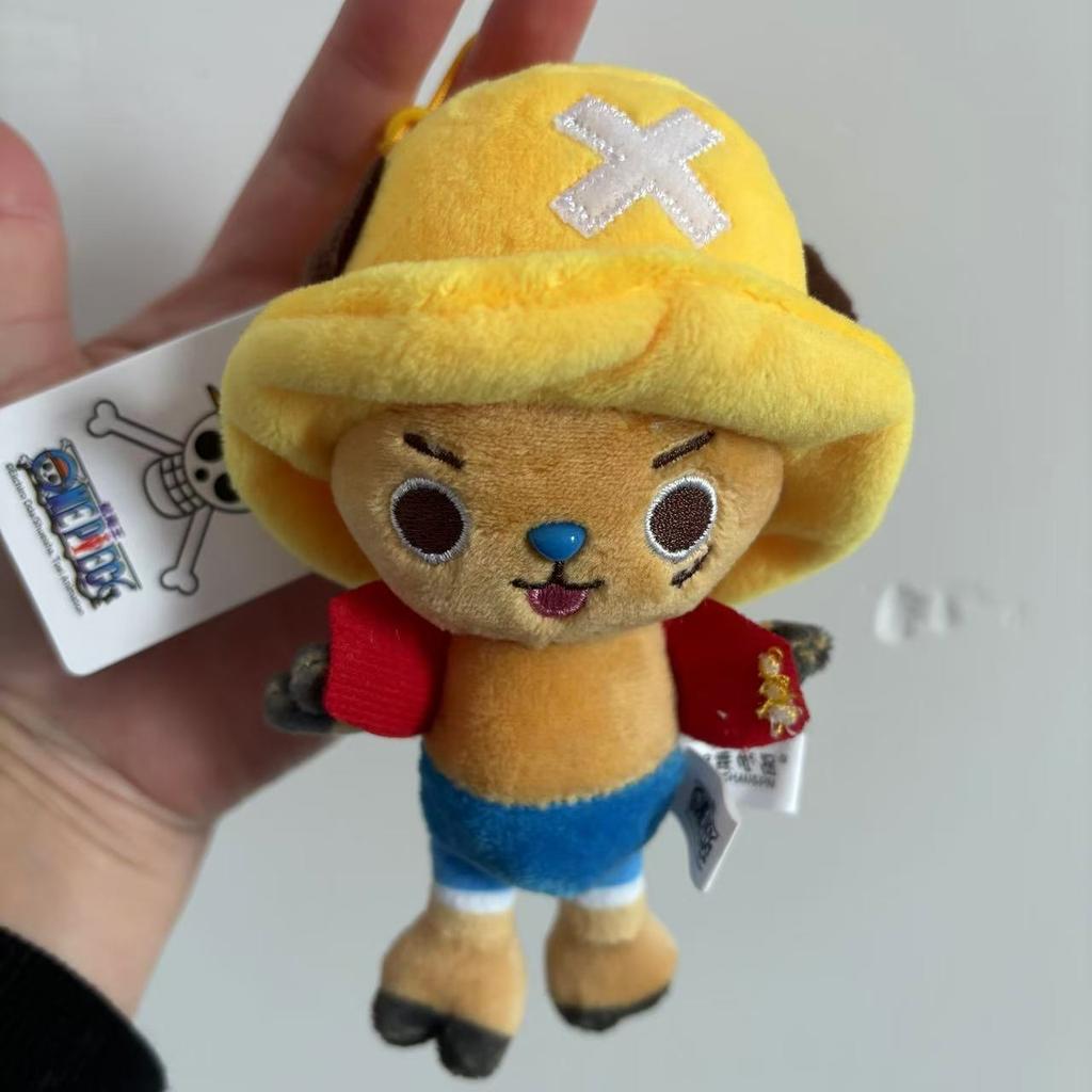 Anime One Piece Luffy Tony Tony Chopper Sanji Ace Trafalgar Law 10Cm Elk Shape Cute Plush Toy Pendant Keychain Kid Birthday Gift