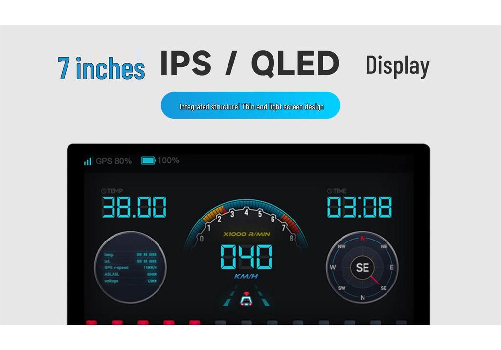 Weixue 7" IPS/QLED Display 1024×600 Thin & Light Optional Touchscreen