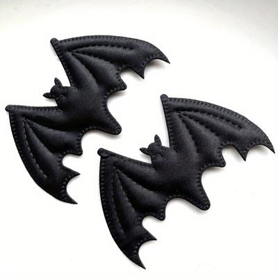 10 Pieces of Black Bat/spider Scrapbook Suitable for Clothing Halloween DIY Decorations