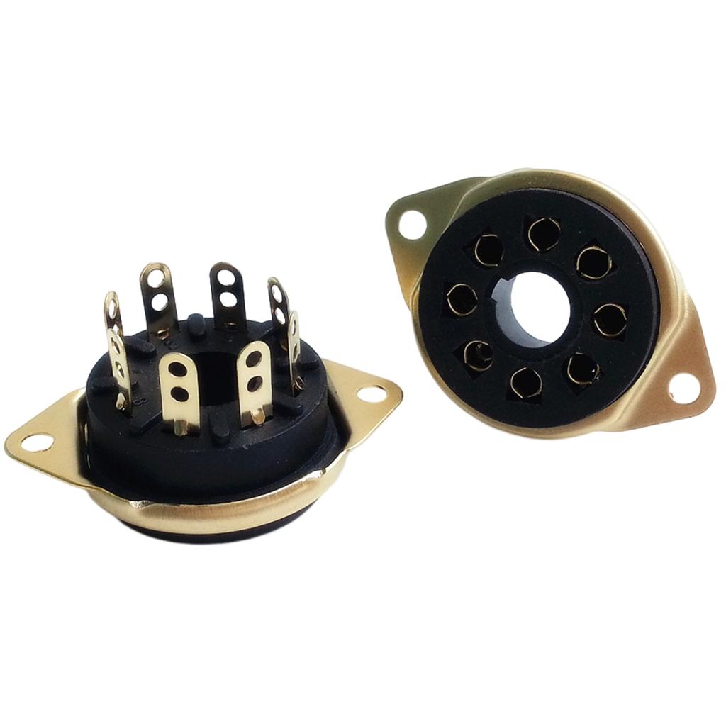 5pcs 8-Pin Vacuum Tube Socket for 6P3P 6P6P 6n8p 6n9p 5Z3P 5Z2P 6j8p Suitable for Preamps,Amplifiers GZS8-B1/GZS8-B1-G