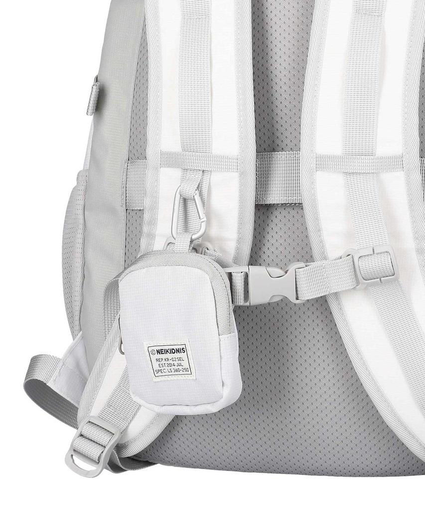 Neikidnis Carabiner Mesh Backpack Ripstop White