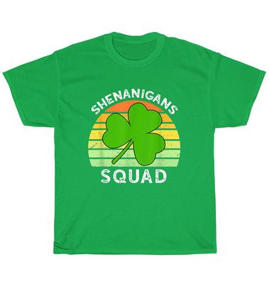 Shenanigans Squad Kleeblatt Passendes St. Patricks Day Gruppen Vintage T-Shirt Unisex