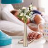 Small Flower Vase Innovative Nordic Aluminum Decorative Narrow Neck Taper Floral Vase for TV Cabinet Dining Table Gold Small