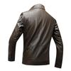 New Men's Leather Jacket Thin Velvet Multi-pocket Multi-color Lapel Middle-aged Leather Jacket Men's Motorcycle Leather Jacket Men's Clothing