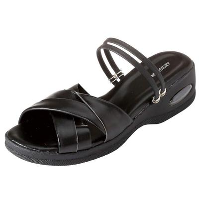 Turn Color Lightweight EVA Air Sandals for Office and Size 9846406A [Nursery] 2-Way Nurses, Workers, Businesswomen, LL, Black,