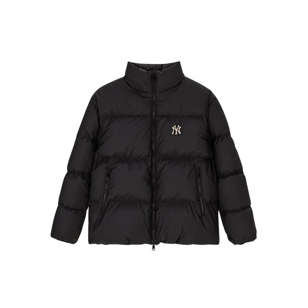 MLB 23FW New York Yankees Stand Collar Large Logo Vintage Short Down Jacket Unisex Jackets 3ADJM0636-50BKS