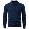 Essential! Long Sleeve Half-Zip Polo Shirt, Slim Fit Casual Top