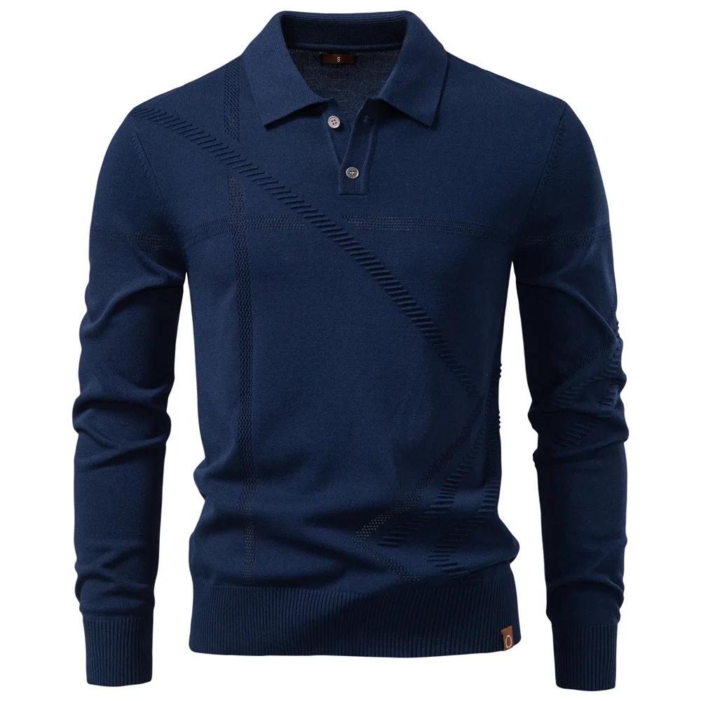 Essential! Long Sleeve Half-Zip Polo Shirt, Slim Fit Casual Top
