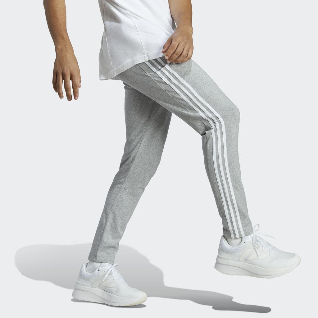 Adidas Essentials Side Stripe Elastic Waist Pencil Pants Men Bottoms Gray IC0046