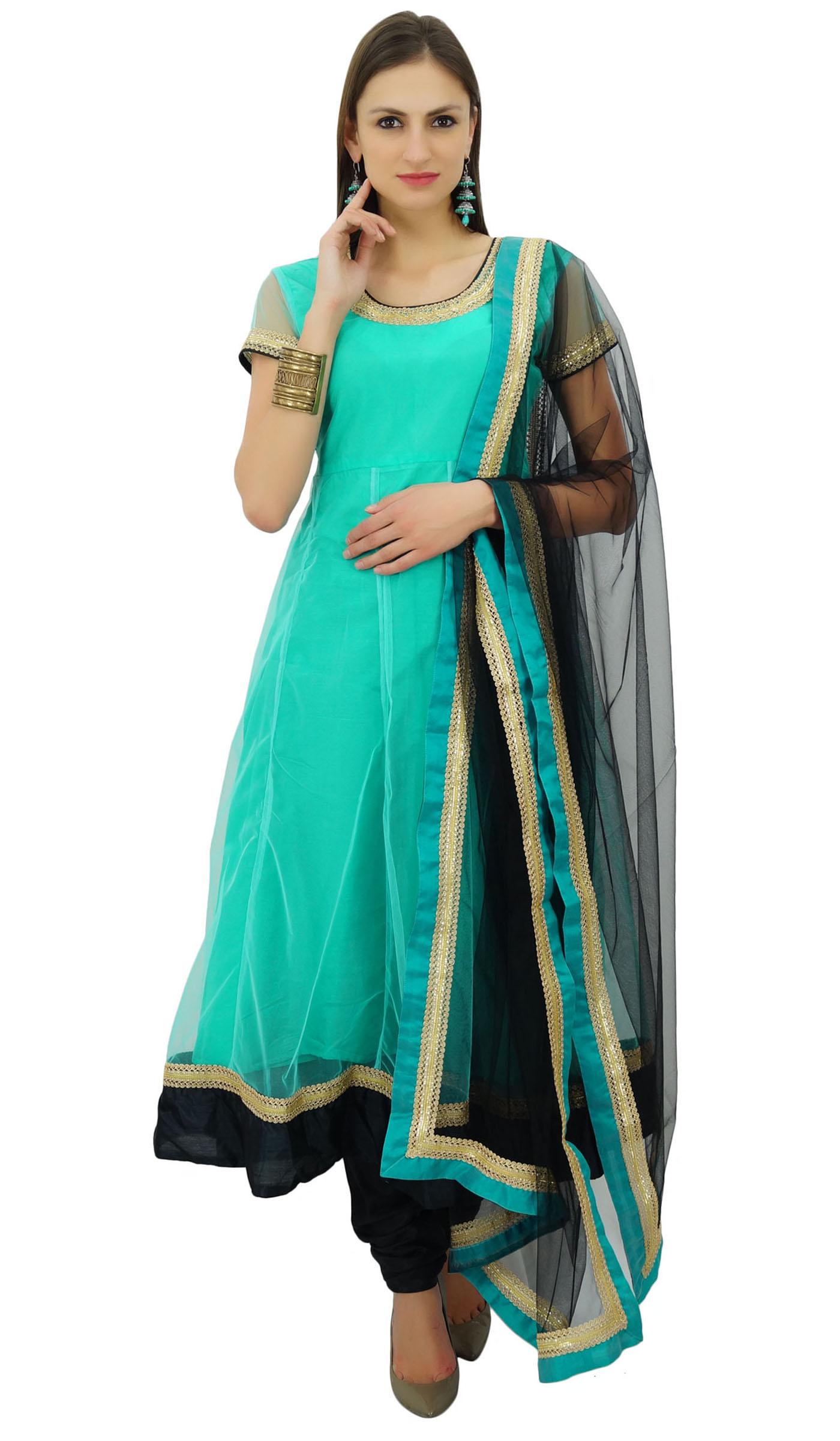 

Atasi Жіночий костюм Anarkali Salwaar з індивідуальним одягом Dupatta - розміри 8 рожевий