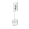 Cordon d'extension ultra-mince TESSAN 20 cm (8-en-1, 20W PD) Multiprise USB avec Port USB, 4 Prises AC (2 ports Type-C, 2 ports USB-A), Prise Fince, Idéal p