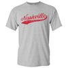 Nashville City Script - Athletic Baseball Sports Team T-Shirt - Sport Grey