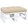 Pallet Cushion Beige 120 x 80 x 12 cm Fabric