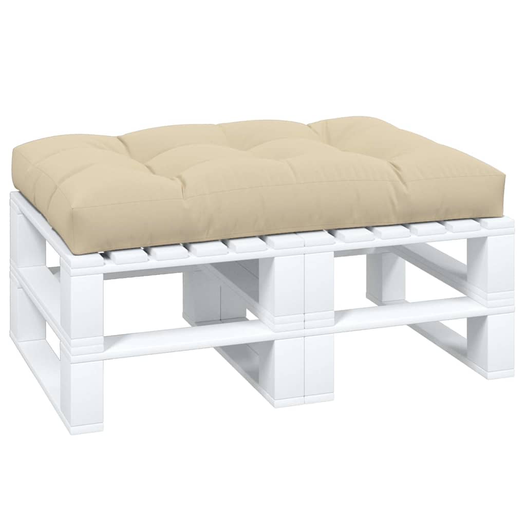 Pallet Cushion Beige 120 x 80 x 12 cm Fabric