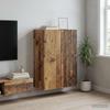 Wall Mounted Cabinet Reclaimed Wood Look 66 x 34.5 x 90 cm Particleboard